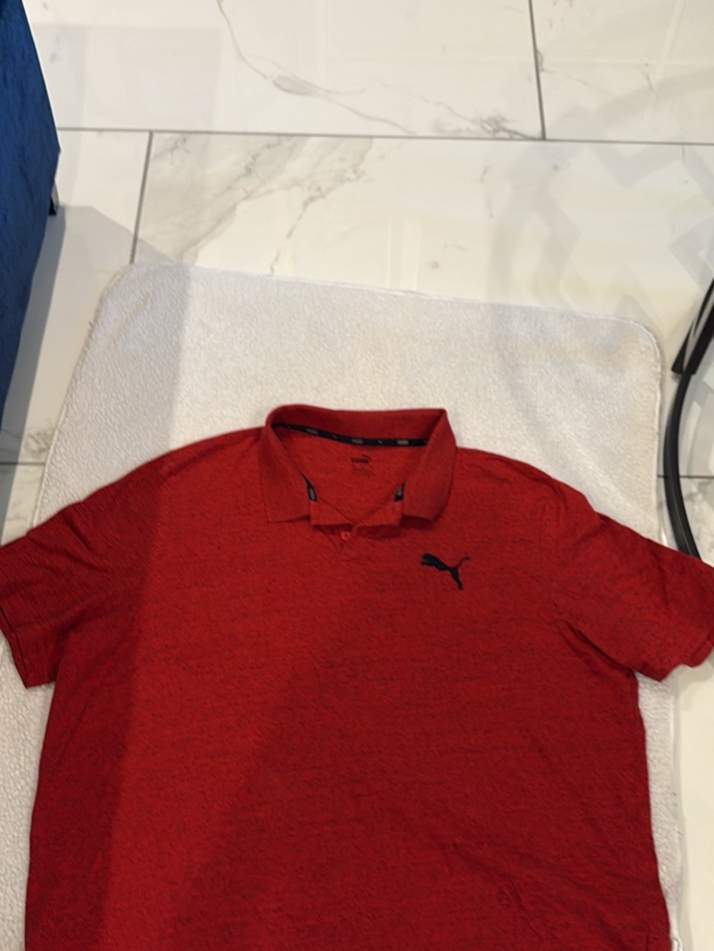 Puma Men’s Red Polo with Black Puma Logo
